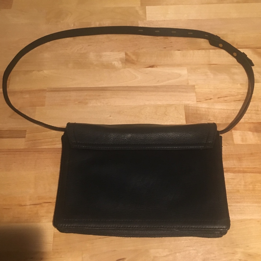 Madewell The Sketchbook Bag Black Leather Purse View 2